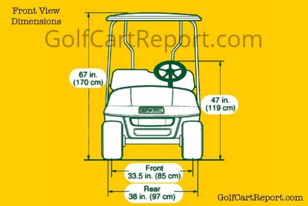 average golf cart width dimensions example