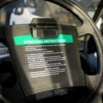 steering wheel with operating instructions