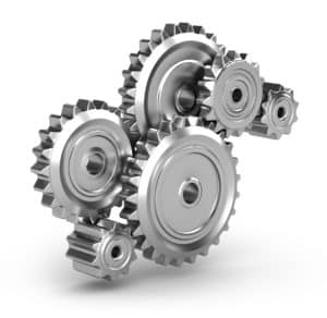 gears on white background