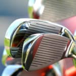 golf club irons in golf bag