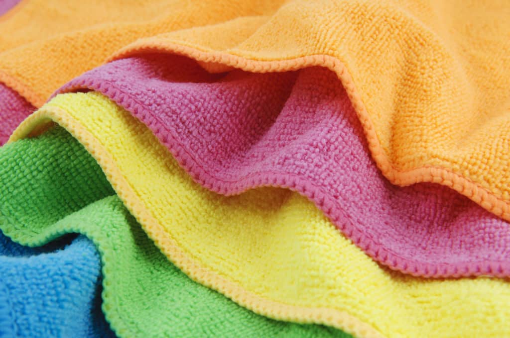 Colorful microfiber cleaner textile background