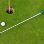 Golf hole with ball and putt (Holland)
