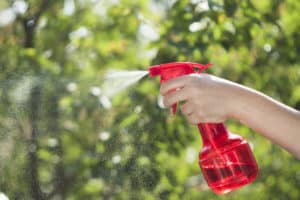 spray water bottle red