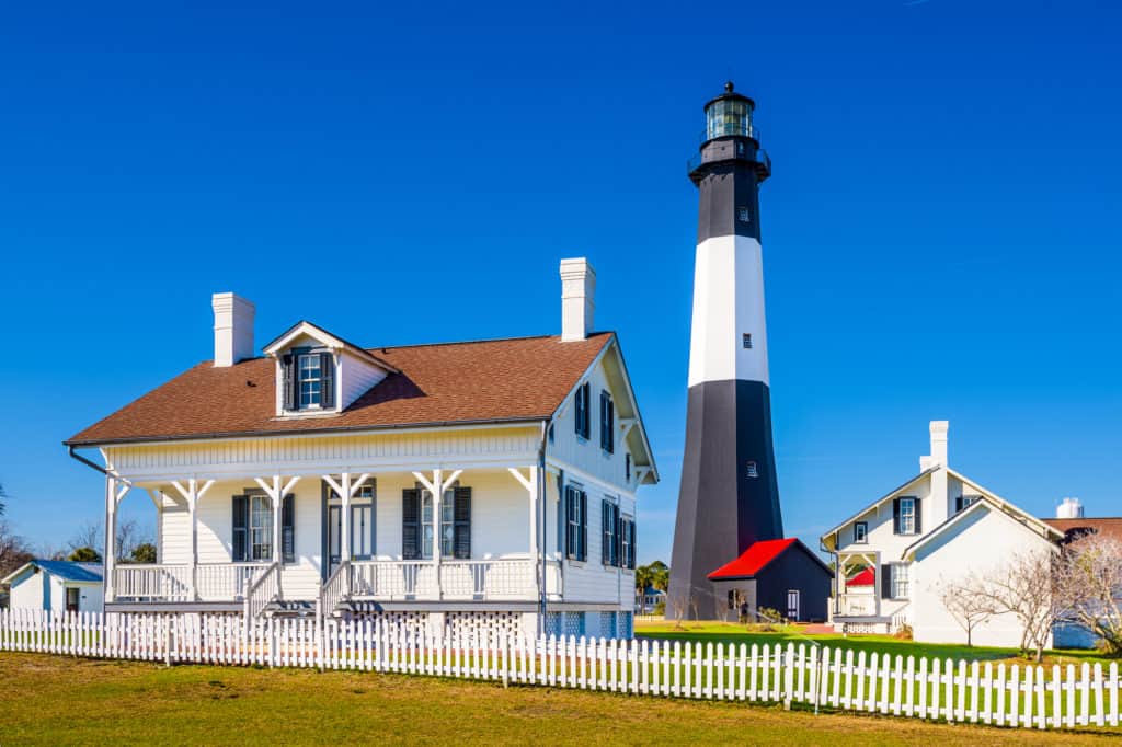 Tybee Island Light House of Tybee Island, Georgia, USA.