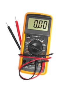 Digital multimeter isolated on white background