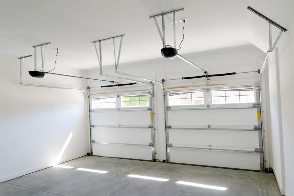 empty garage with white walls