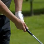 SAINT-OMER, FRANCE. 16-06-2010, A golfer grips a club during the preview day of the European Tour, 14th Open de Saint-Omer, part of the Race to Dubai tournament and played at the AA Saint-Omer Golf Club