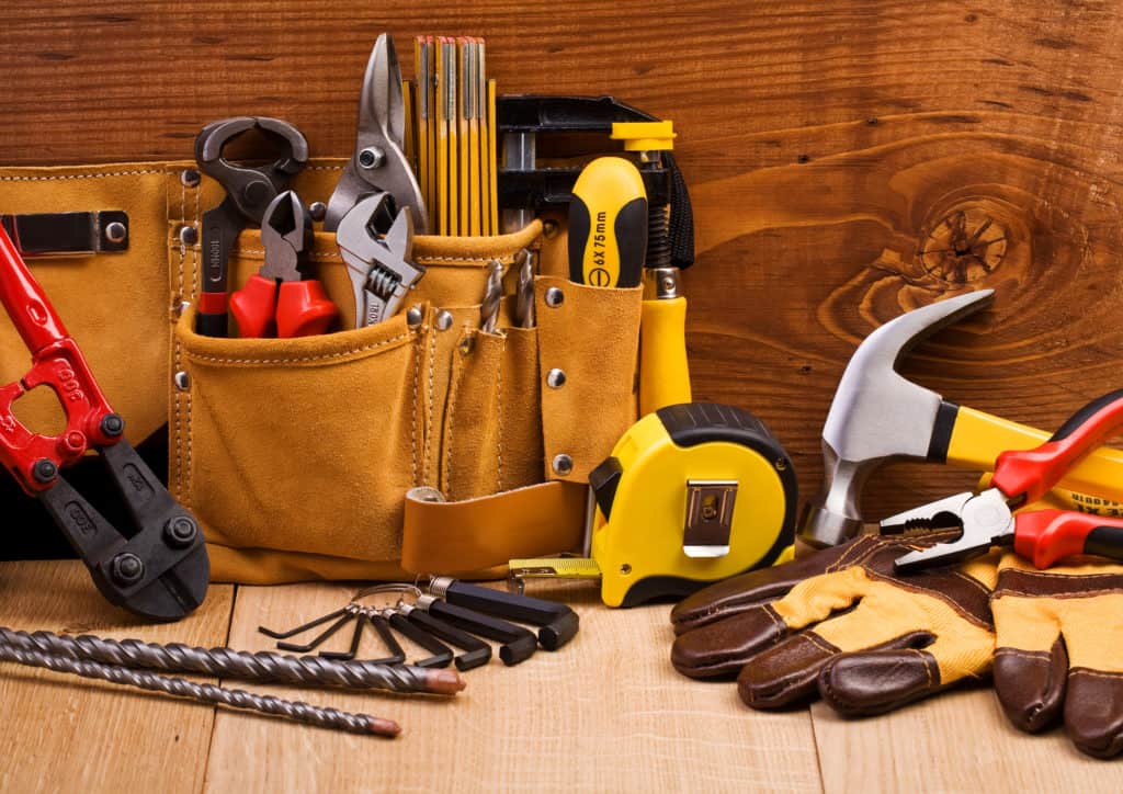 set of working tools