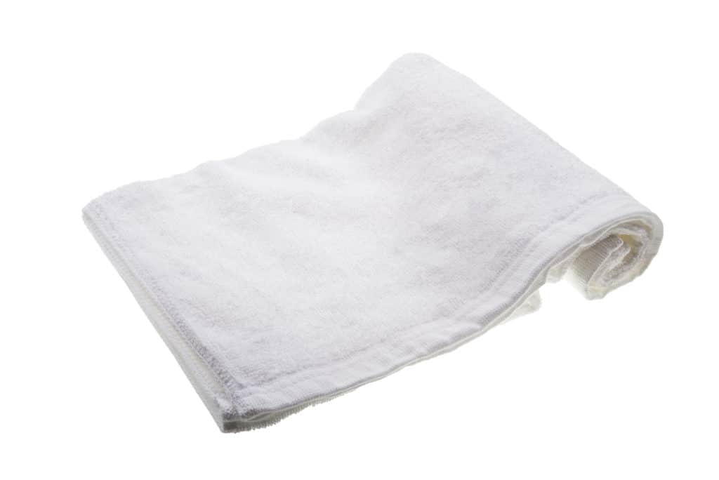 white soft hand towel