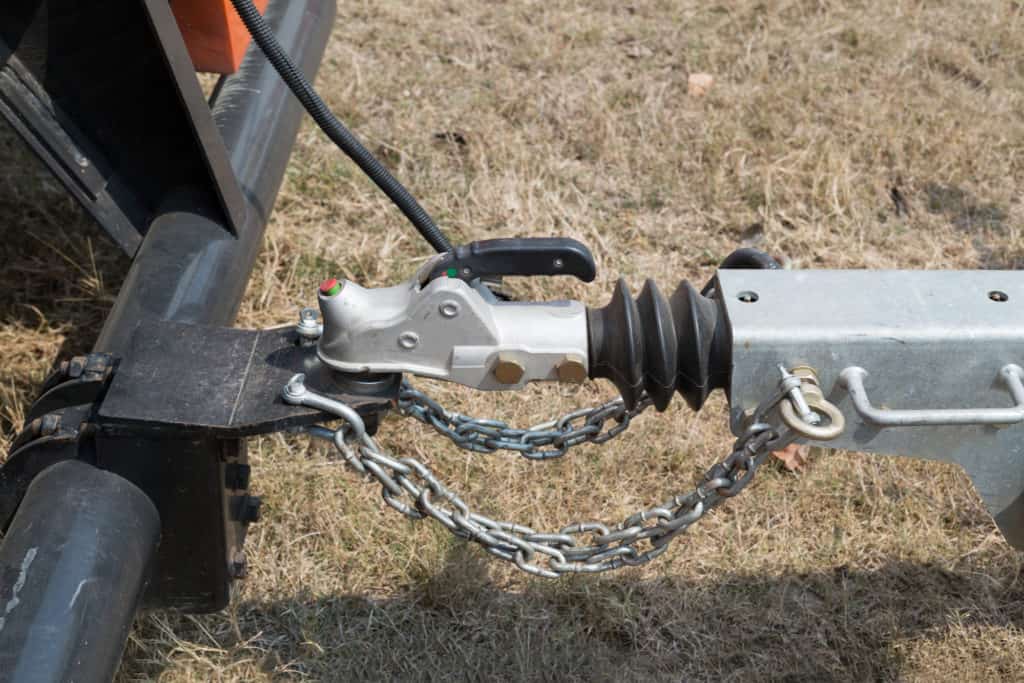 close-up trailer hook the caravan