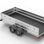 car trailer isolated on white