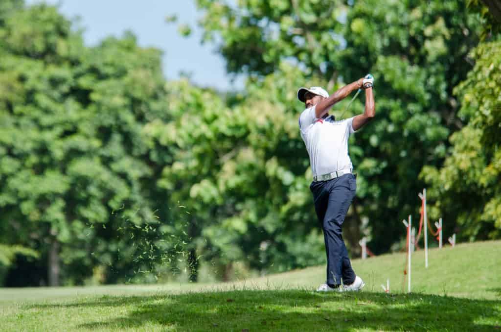 CHONBURI - JULY 31 : S Chikkarangappa of India in King's Cup 2016 at Phoenix Gold Golf &amp; Country Club Pattaya on July 31, 2016 in Chonburi, Thailand.