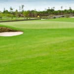 view landscape of golf course at Thailand