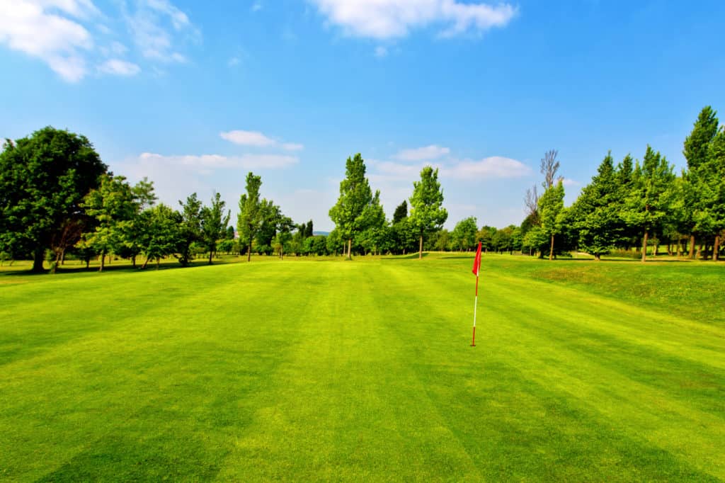 Golf course and blue sky