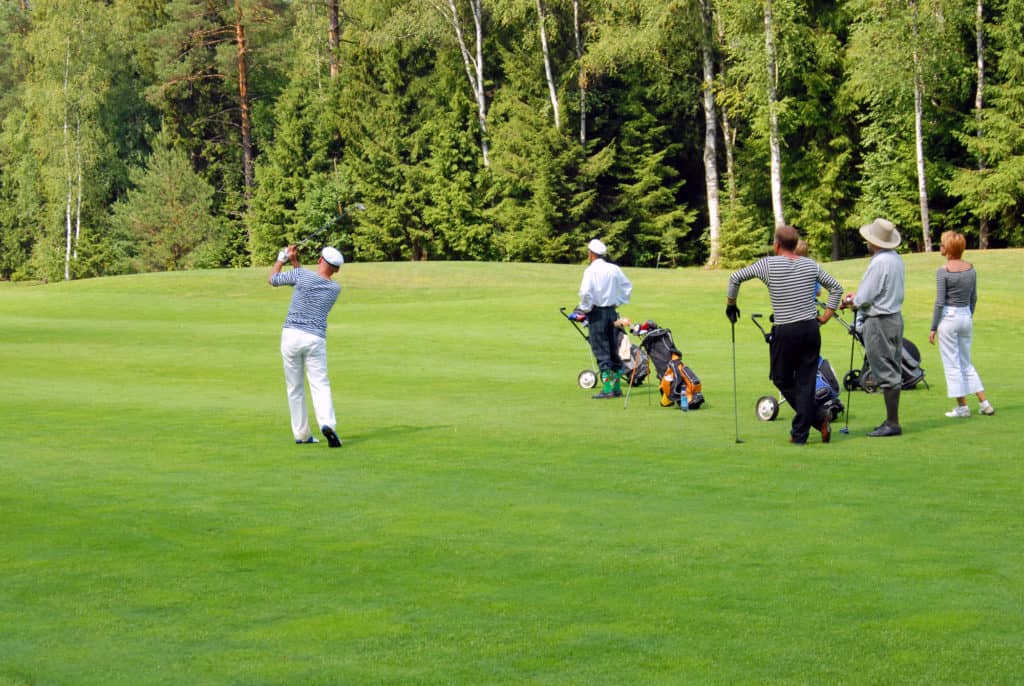 Group of Golfers at Country Club