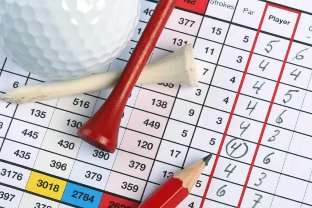 golfers scorecard