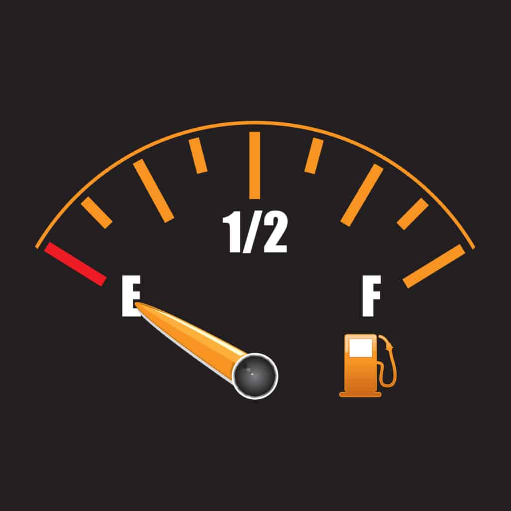 low fuel gauge