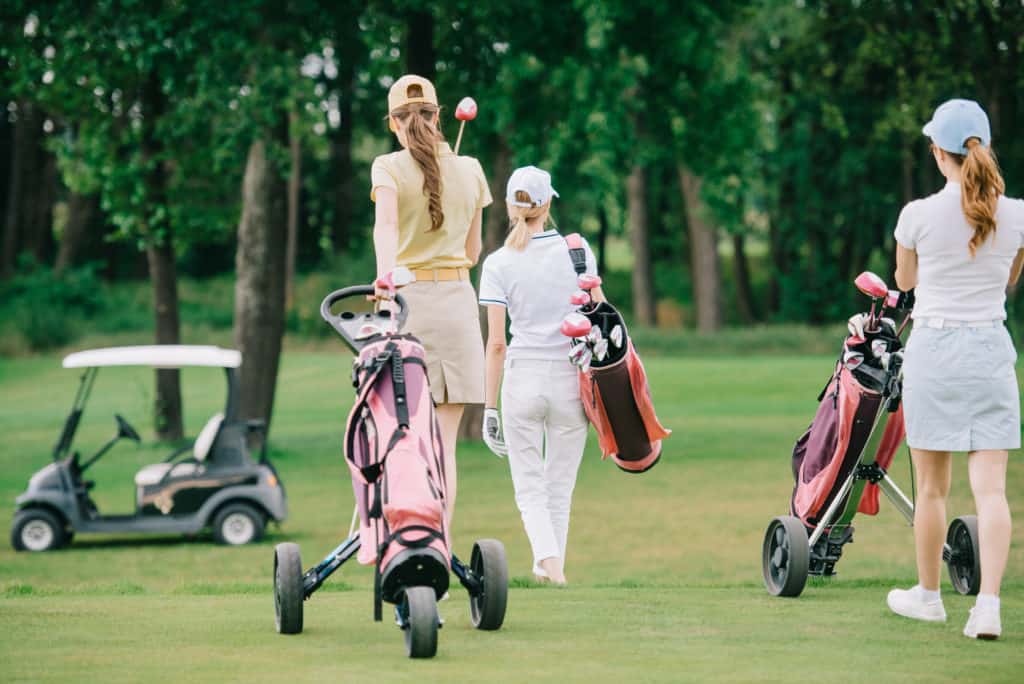 group of women on golf course