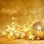Golden Christmas background