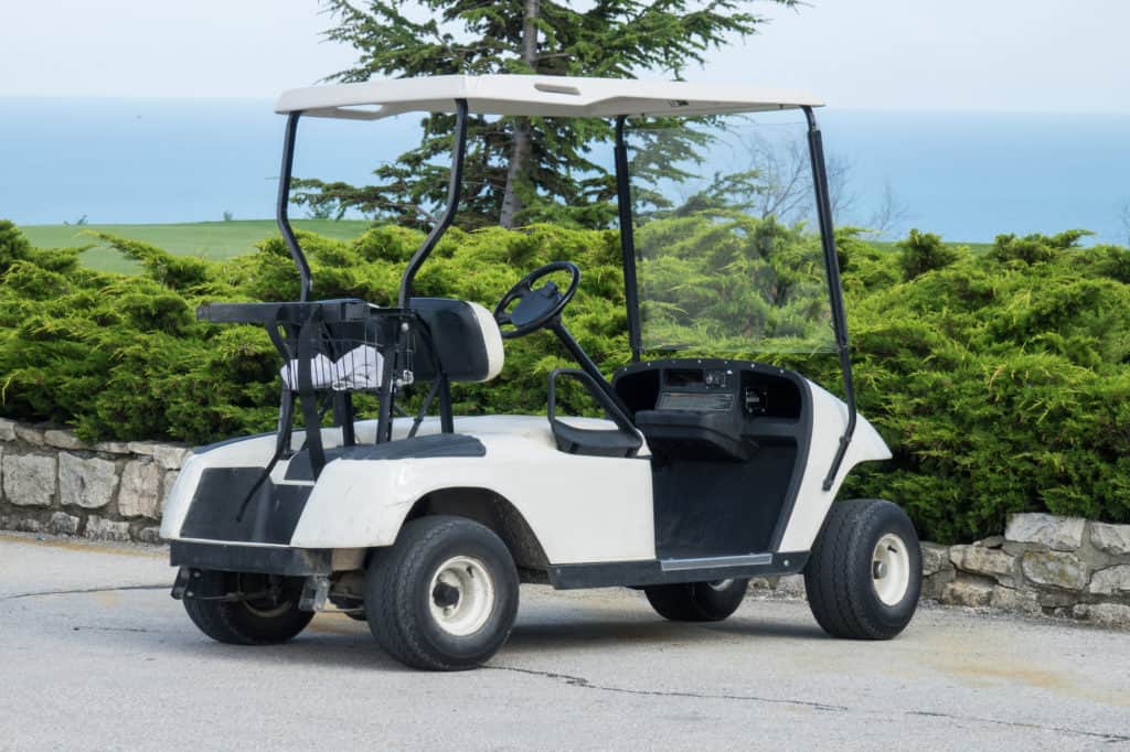 golf cart parked on parking