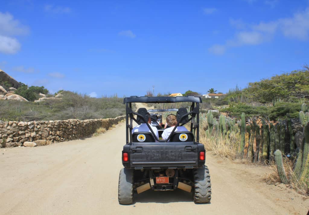 Side by Side four-wheel drive car in Aruba