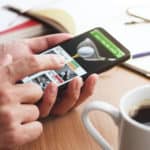 Online shopping concept. Golf shop website on smartphone display