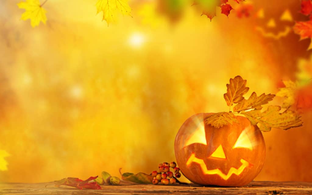 Scary jack o lantern halloween background