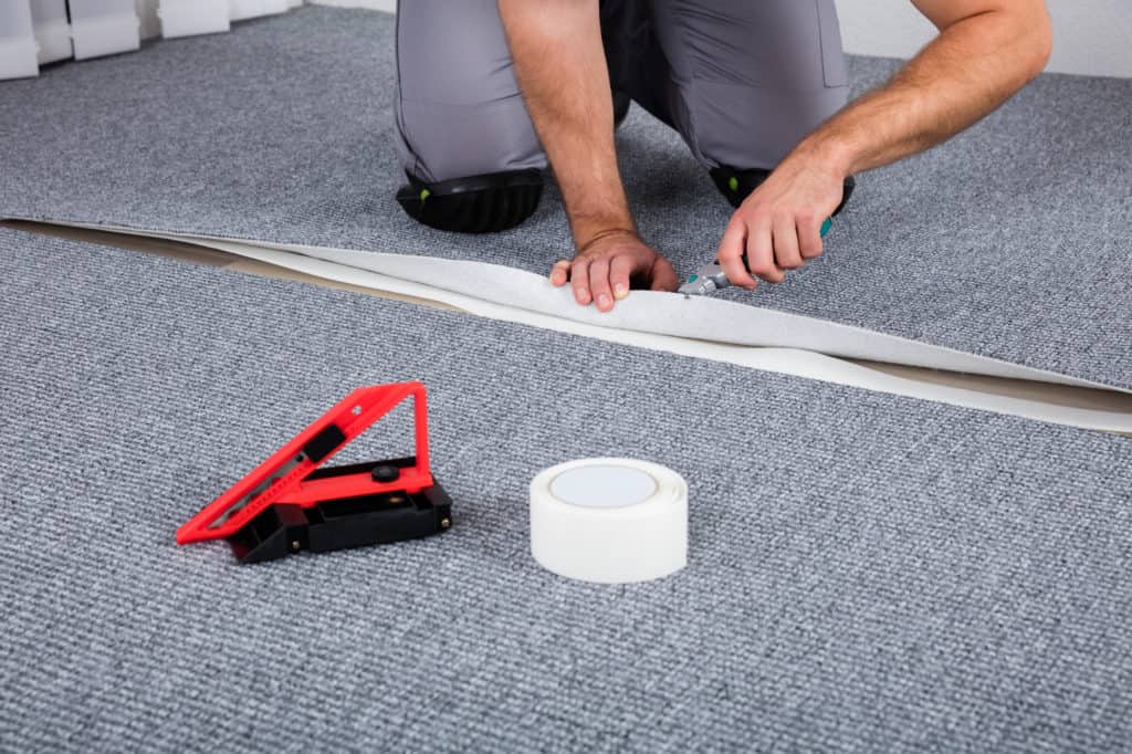 Carpenter's Hand Lying Carpet