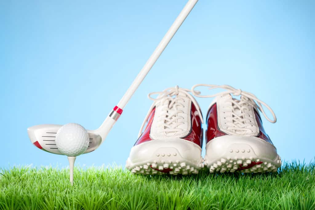 Series of golfing equipment concept pictures.Shot in studio on