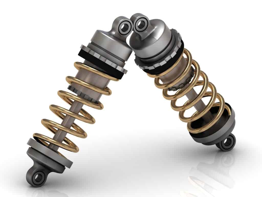 Two automotive shock absorber