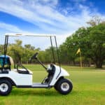 Golf Cart on Beautiful golf course