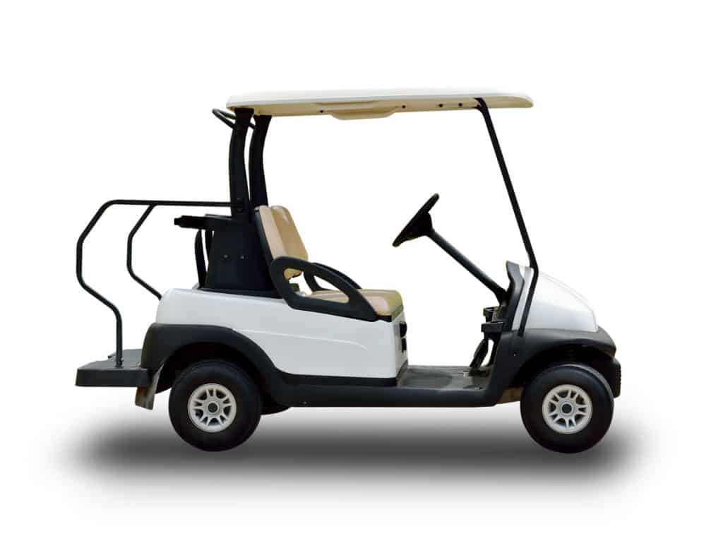 Golf cart golfcart isolated on white background