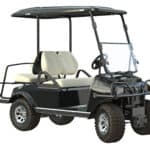 Golf car transport golfing equipment. 3D graphic