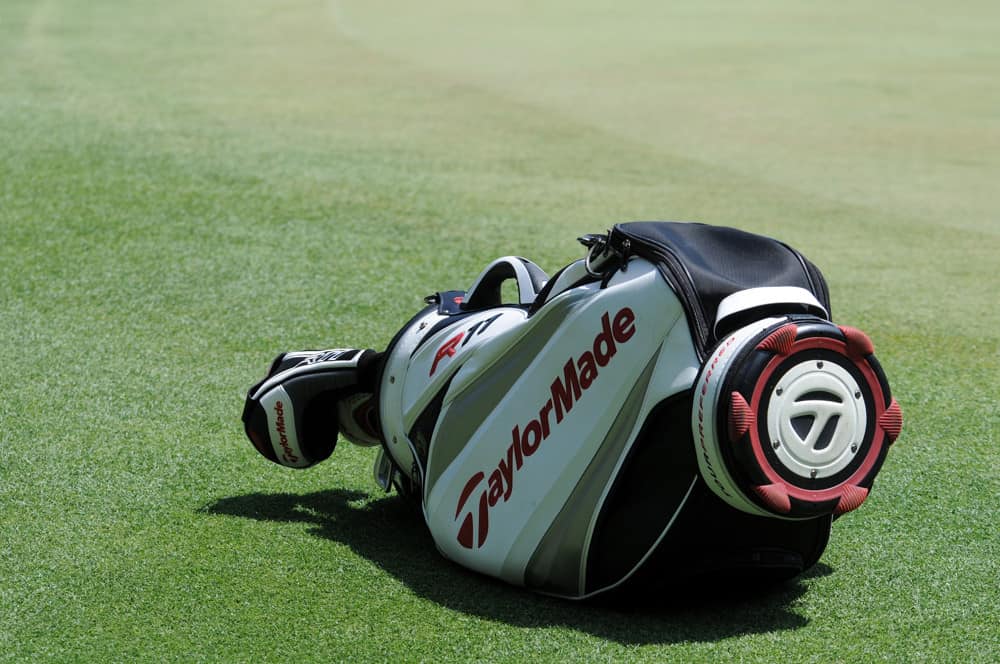 Taylormade bag during final round of The Heritage at the Harbour Town Golf Links in Hilton Head Island, South Carolina.