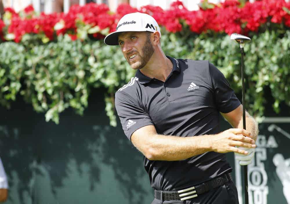 Dustin Johnson during the third round of the Tour Championship at the East Lake Golf Club in Atlanta, GA.