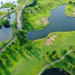 Aerial view of golf course
