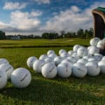 bag of practice golf balls