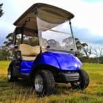 blue electric golf cart