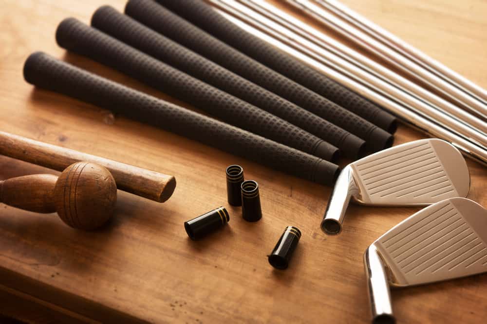 grips, shaft, ferrules and, iron head