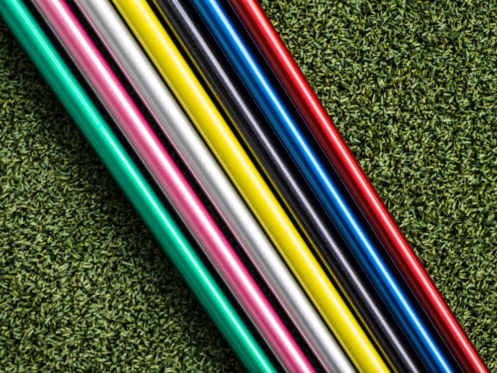 Colorful graphite golf shaft