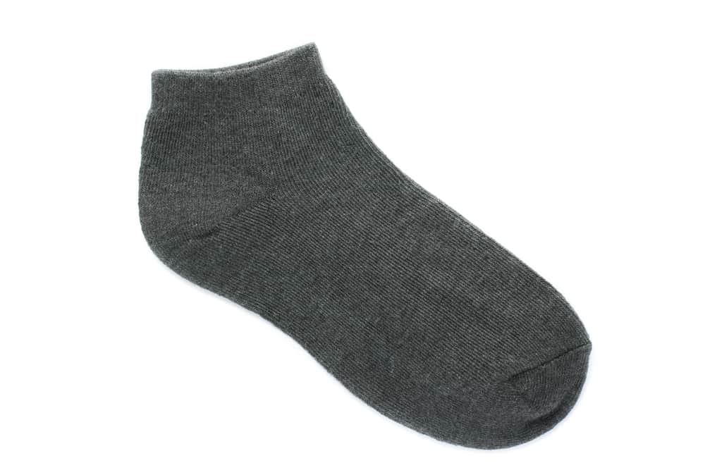 gray socks on white background