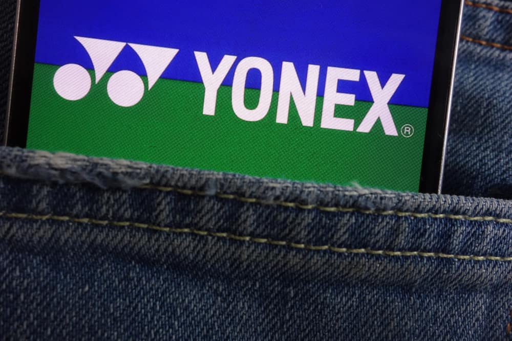 Yonex logo displayed on smartphone