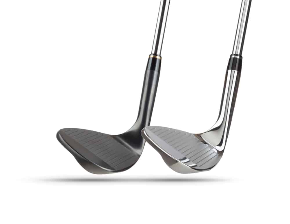 Chrome and Black Golf Club Wedge Irons