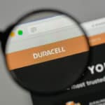 Duracell logo on the website homepage