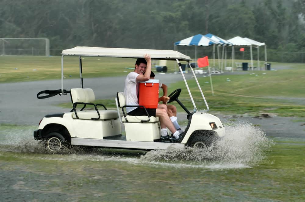 Golf Cart fun in the Rain