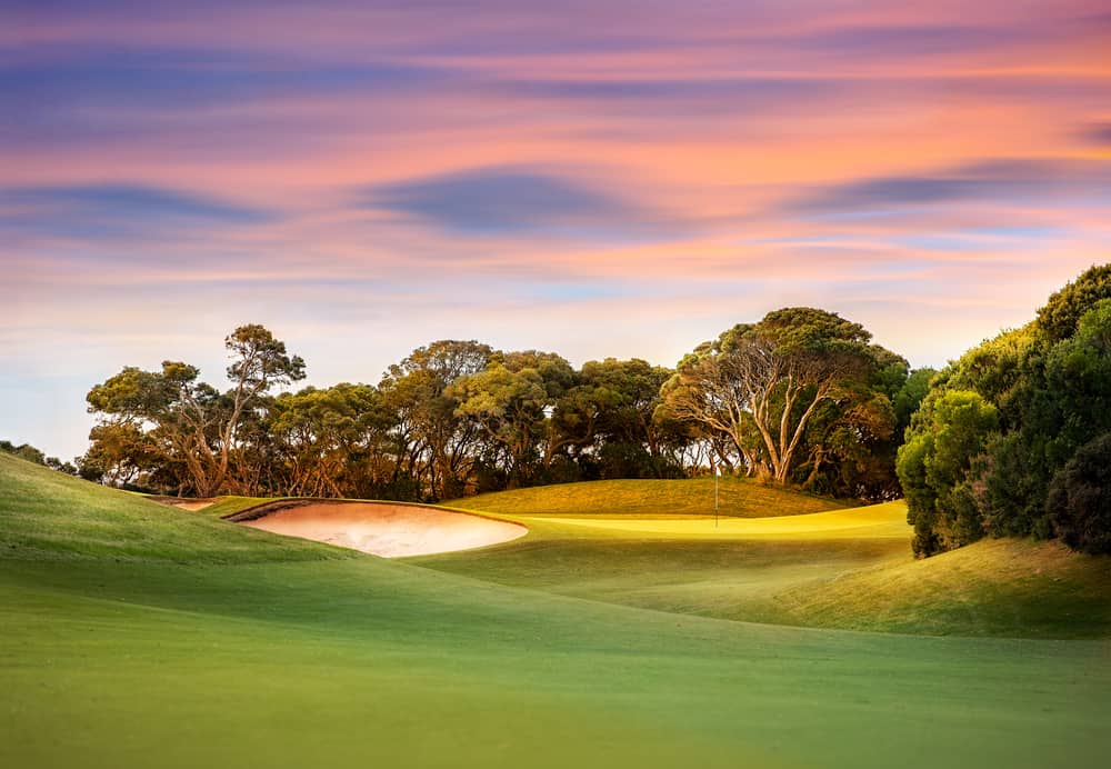 Golf Course at Sunset