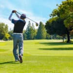 Golf course with beautiful fresh green