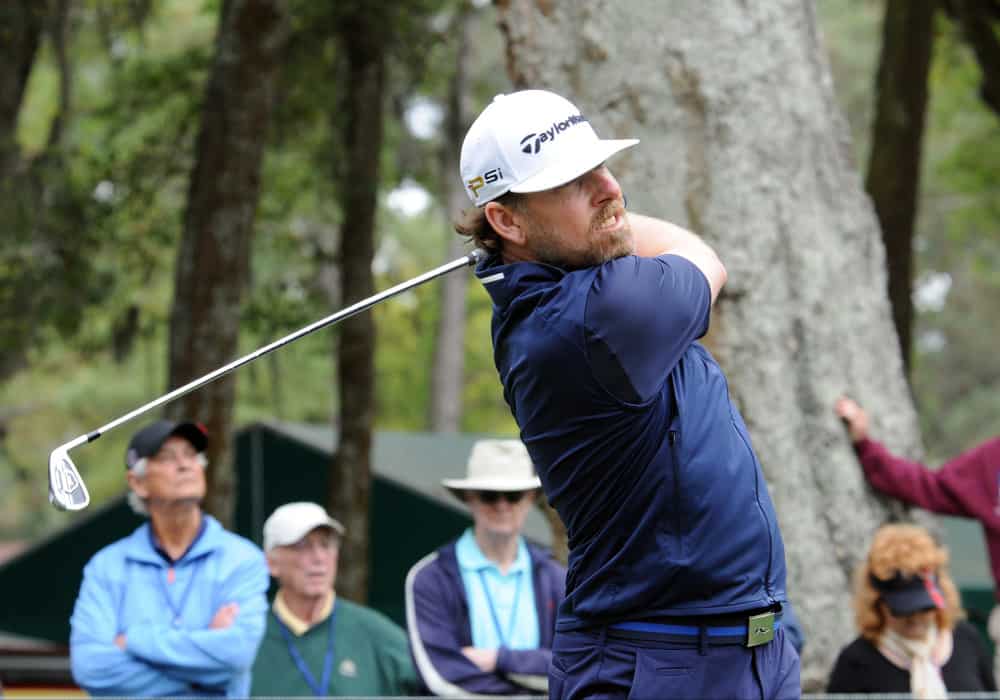 Justin Leonard during the first round of the RBC Heritage Golf Tournament at at Harbour Town Golf Links in Hilton Head Island, SC. 