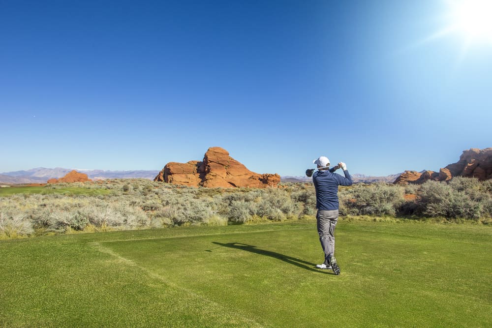 scenic desert golf course