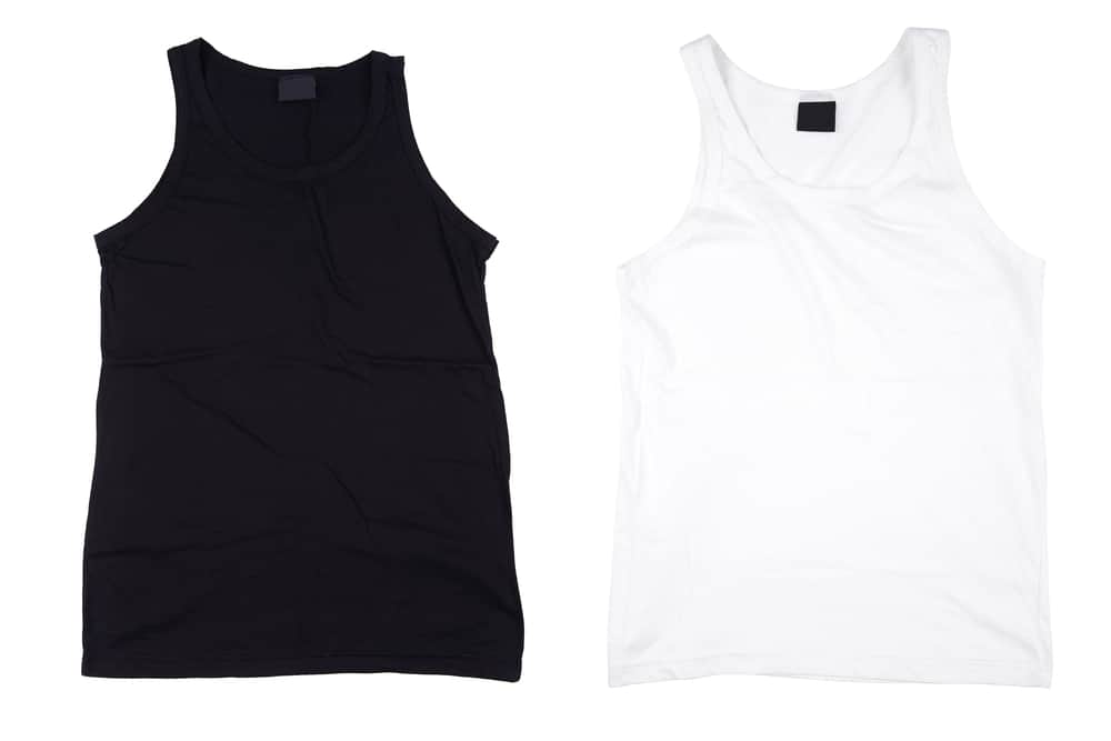 Black and white tank top tshirt